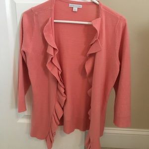 Pink cardigan sweater